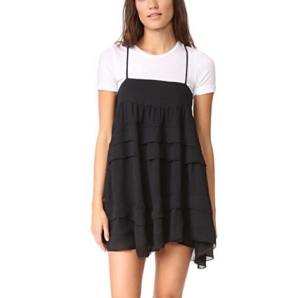 Anthropologie DRA Maggie Black Mini Dress XS‎ NWT